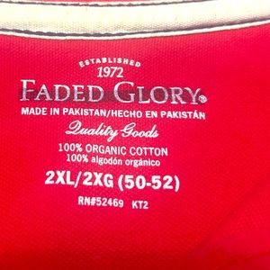 Faded Glory 100 0/0 Organic Cotton tee